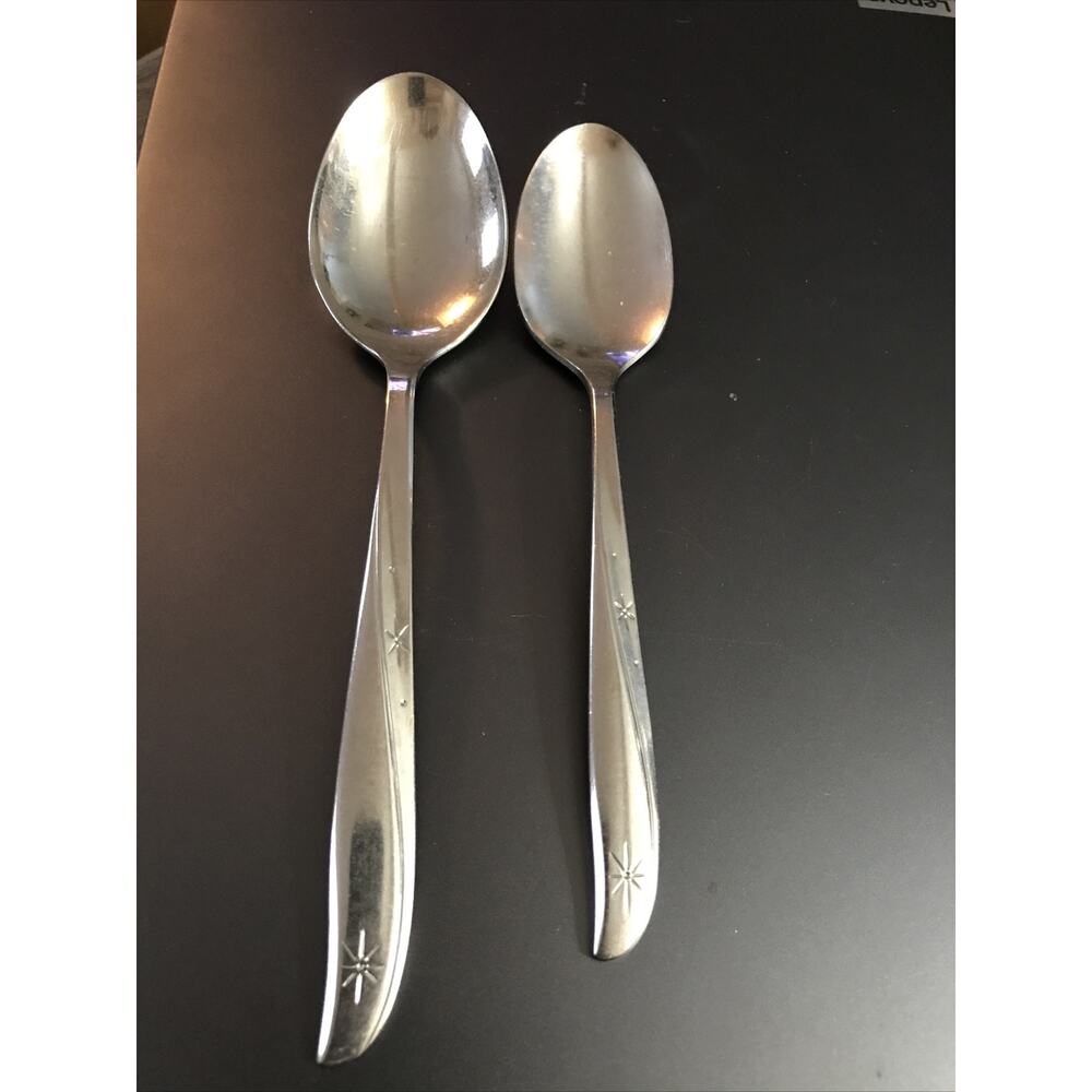 Oneida Community Stainless Flatware TWIN STAR Teaspoon 1 Large 1 Small